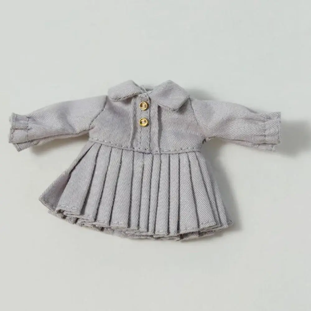 Handgemachte Orgel Kleid Kleidung Mode Spitze Faltenrock DIY Zubehör Revers Kragen Jeans Kleider für 1/11 OB11 Puppen