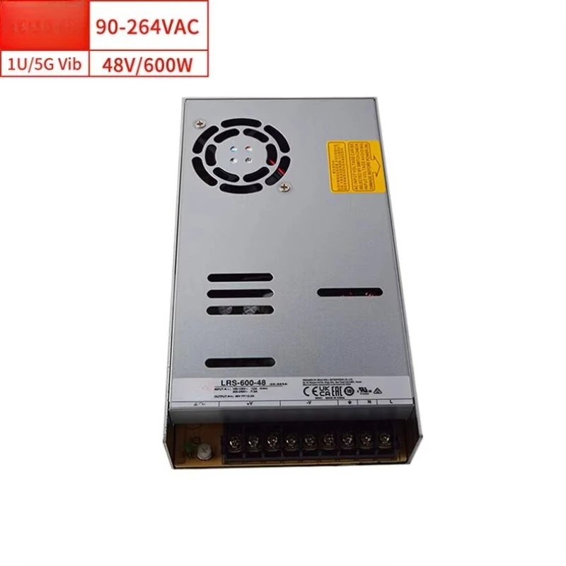 

LRS-600-48 Single Industrial SMPS Ultra Slim Fan-Cooled 48V 12.5A 600W Switching Power Supply for Automation Machinery