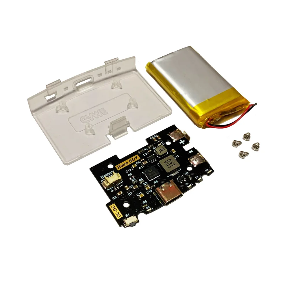 Rechargeable Lithium Battery Module with Type-C Charging Port Battery Cover  For Game Boy Advance For GBA Retro BOY
