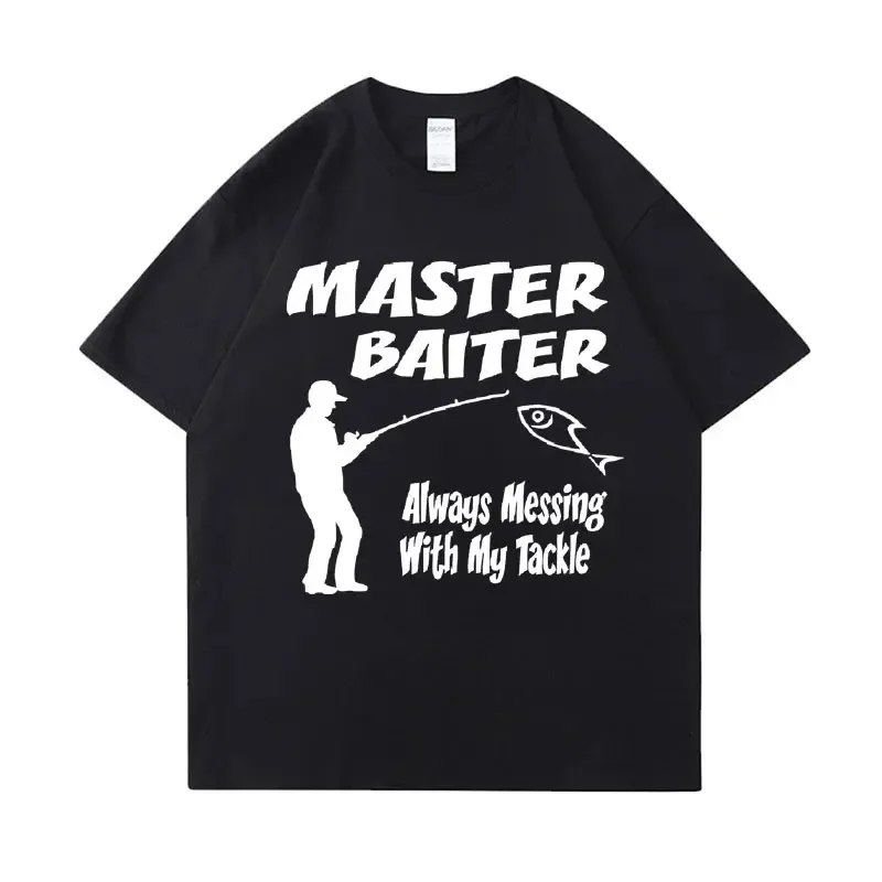 Buy A Man Who Eats Fish and He Teaches Fish People A Day for A Lifetime Fun Memes Men's T-Shirts Plus Size Women's T-Shirts