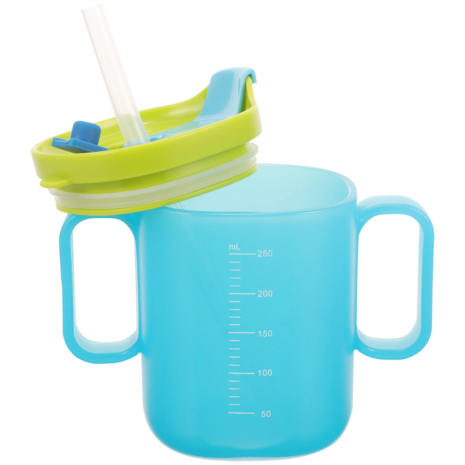 

250Ml Training Cup Reusable Spill Proof Drinking Cup For Elderly Disabled Patient Maternity Lightweight Silicone Straw