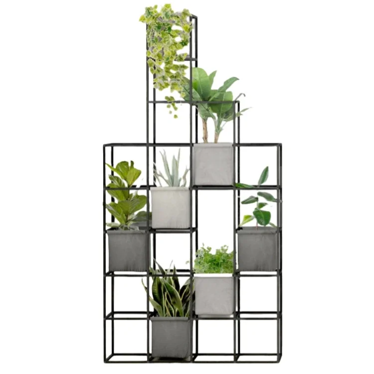 2026 High Quality Round Metal Large Planter with Stand Garden Decorative Indoor Outdoor Flower Pots Room Dividers