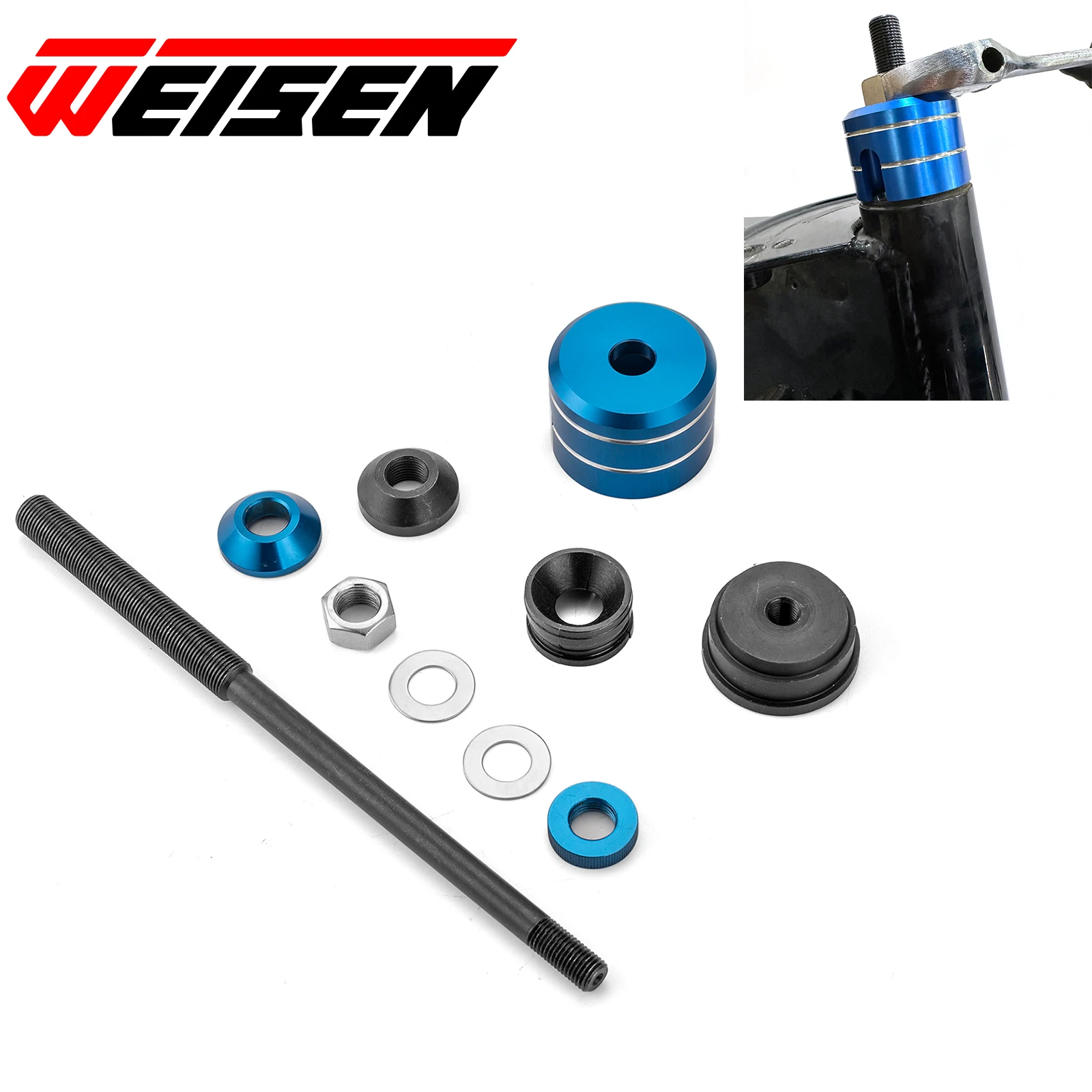 

Инструмент для установки и снятия подшипника рулевого управления мотоцикла для большинства сумок Harley Dyna, Touring, FXR и ранних моделей