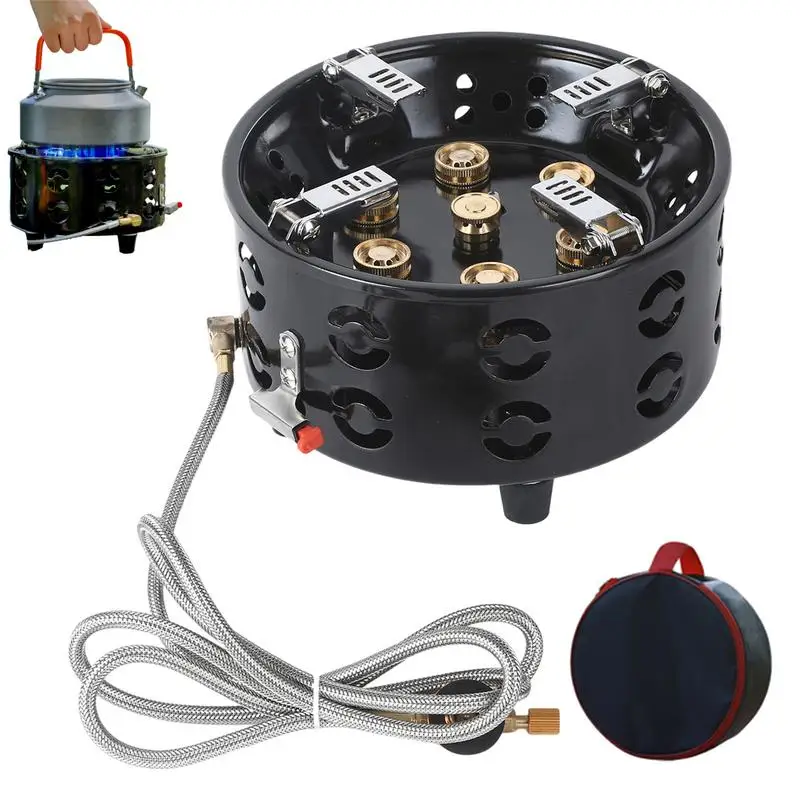 

19800W Camping Gas Burner 7-Core Strong Fire Power Portable Cassette Stove Electronic ignition Outdoor Hiking Picnic Supplies