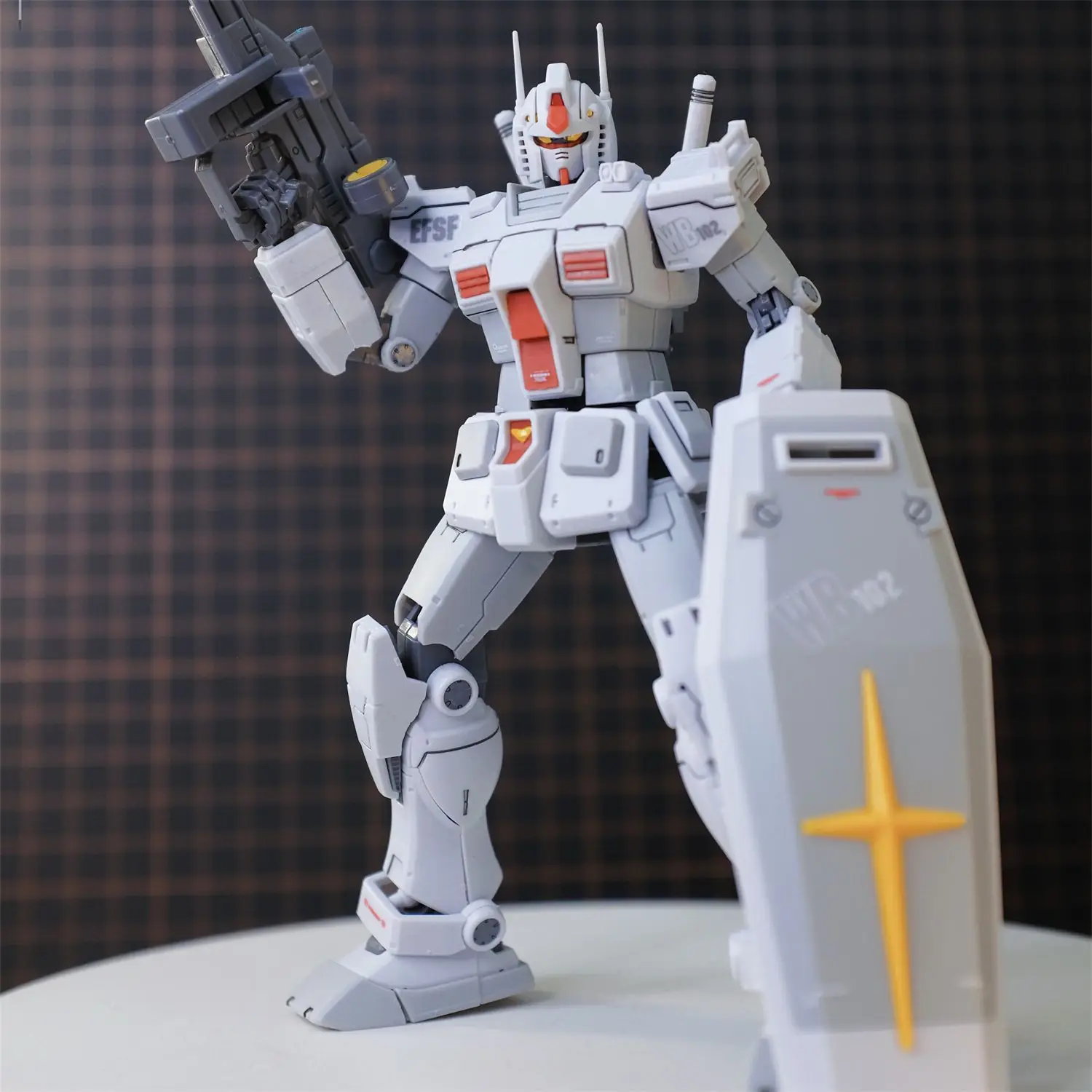 Hg 1/144 Rx-78-2 Rollout Color Model Kit Collection Assembly Action Figures 012 Model Robot Plastic Ko Model Hobby Kid Toy Gifts