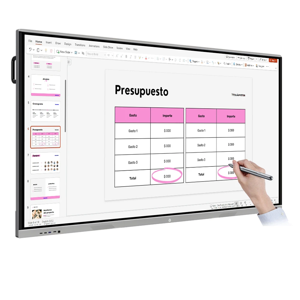 

65 75 85 95 Inch Lcd Interactive Touch Screen Interactive Flat Panel Electronic White Board Digital Interactive Whiteboard