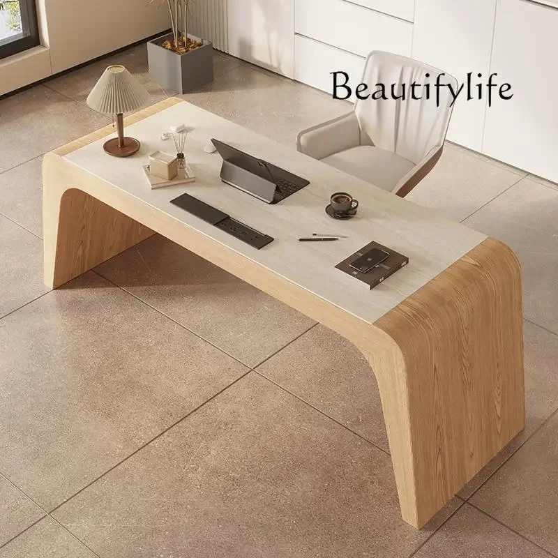 

BJ Современный сланцевый стол Усовершенствованный компьютерный учебный стол и стул Log Wind Домашний учебный стол