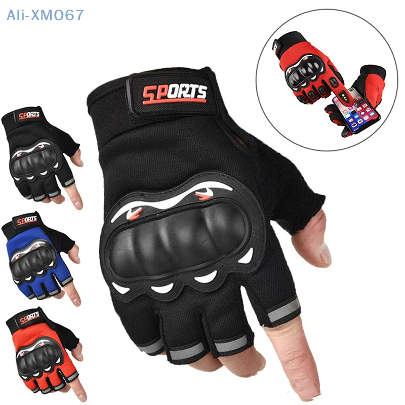 Motorcycle Gloves Breathable Unclosed Finger Racing Gloves for Outdoor Sports Crossbike Riding men's motorcycle gloves 1 Pair image 3