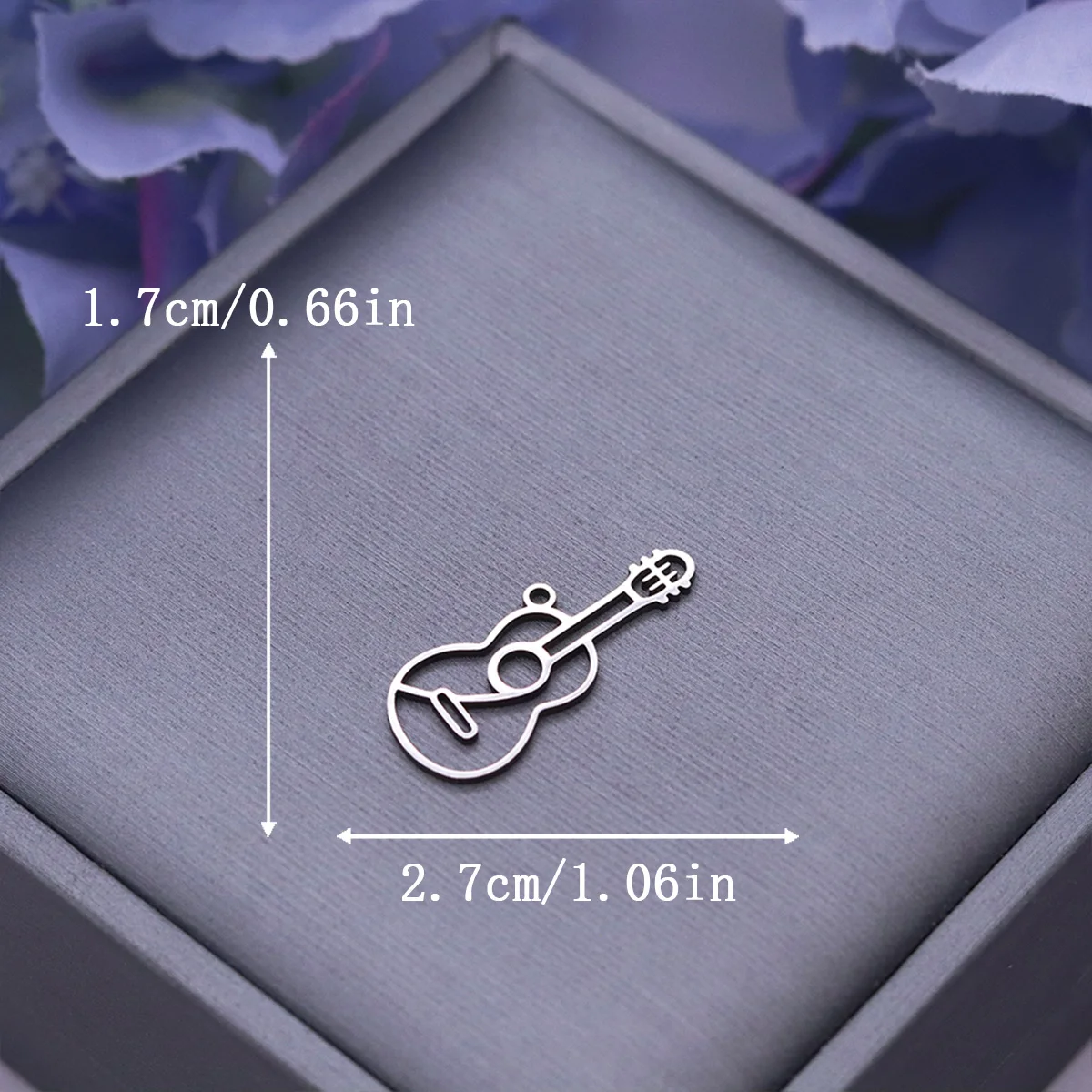 3pcs Musical Instrument Guitar Stainless Steel Charms For Jewelry Making Necklace Bracelet DIY Pendant Wholesale