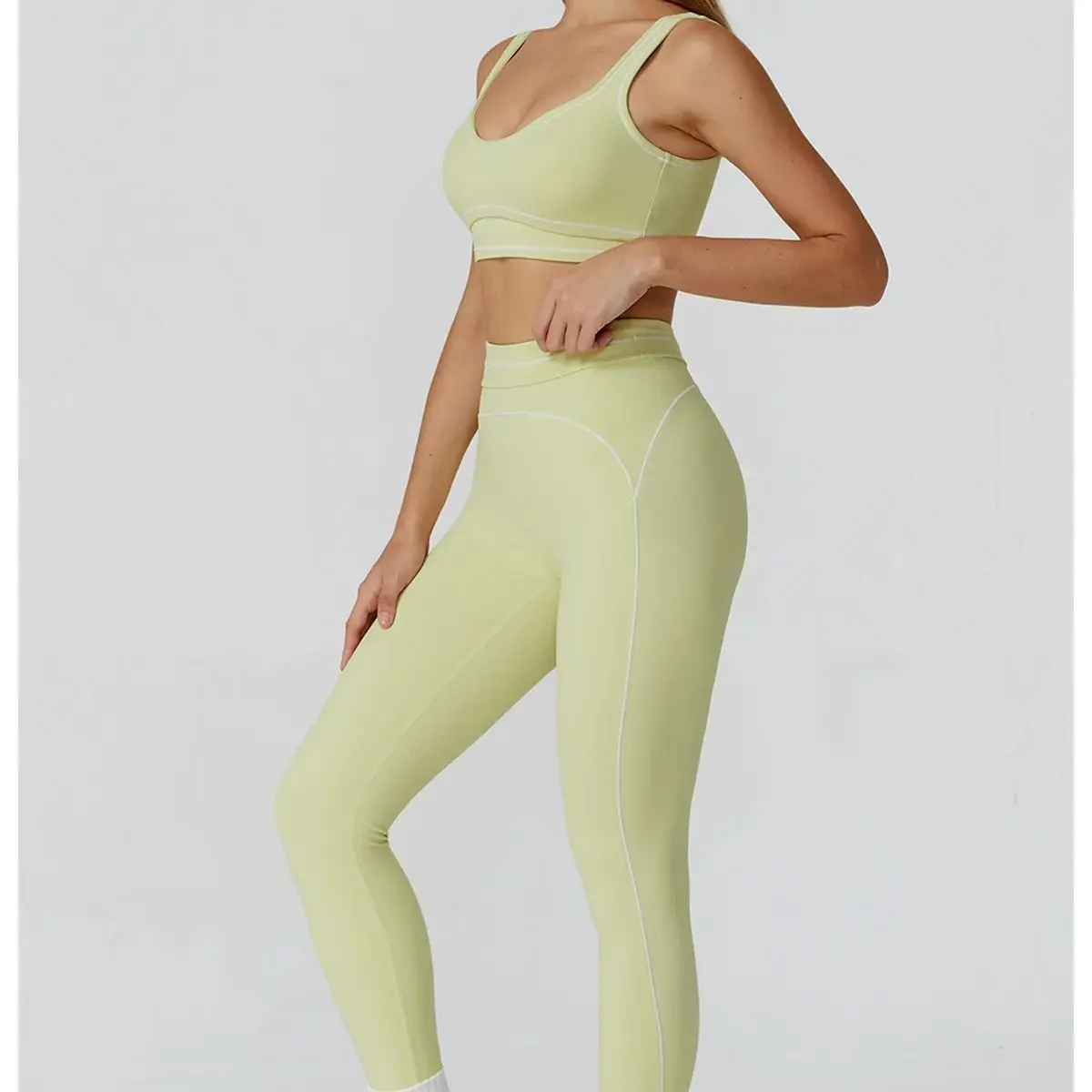 اللون الاصطدام 2 قطعة مجموعة اليوغا النساء رياضية تجريب مجموعة رياضة رفع عالية الخصر اللياقة البدنية الجري الملابس الرياضة البرازيلي طماق دعوى