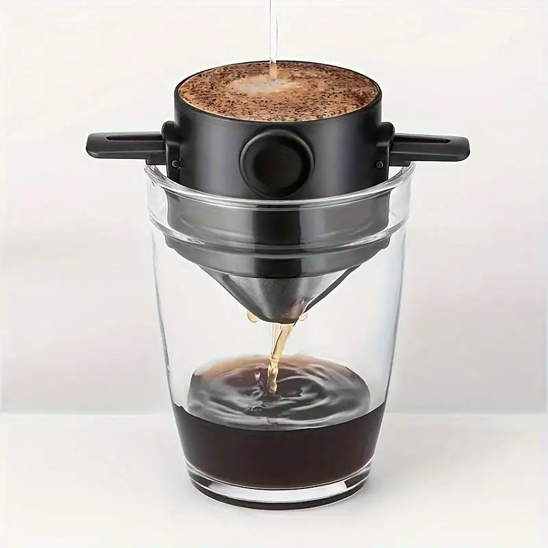 Washable Reusable Coffee Dripper Foldable Hanging Ear Filter Portable Food Safe For Home Office Travel Use