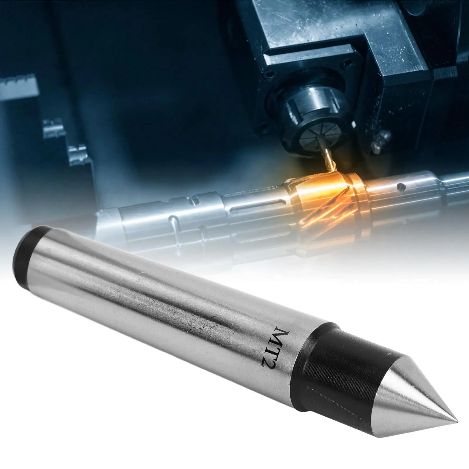 High Carbon Steel Half Notched Dead Center MT2 Easy Install Accurate Machining Tool