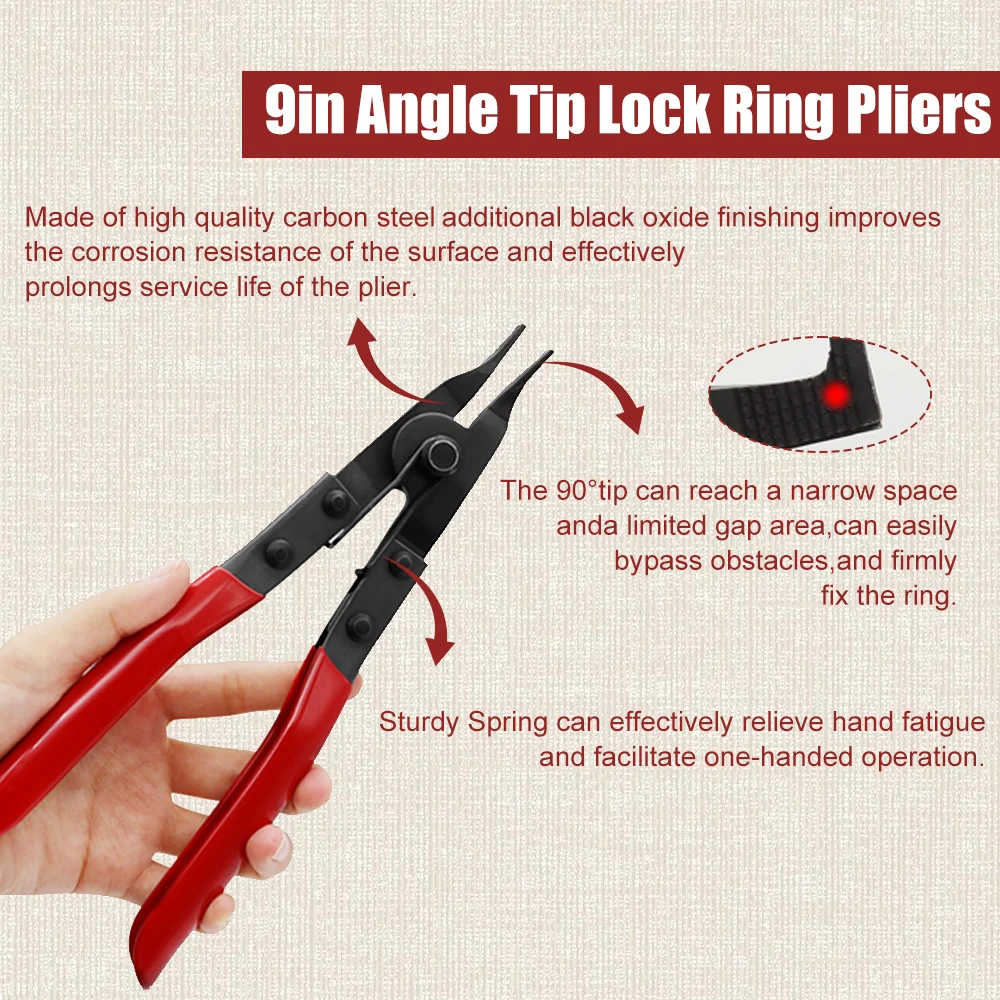 Angle Tip Lock Ring Pliers,Retaining Ring Pliers For Auto Transmission Clutch Shafts Tool VT01158