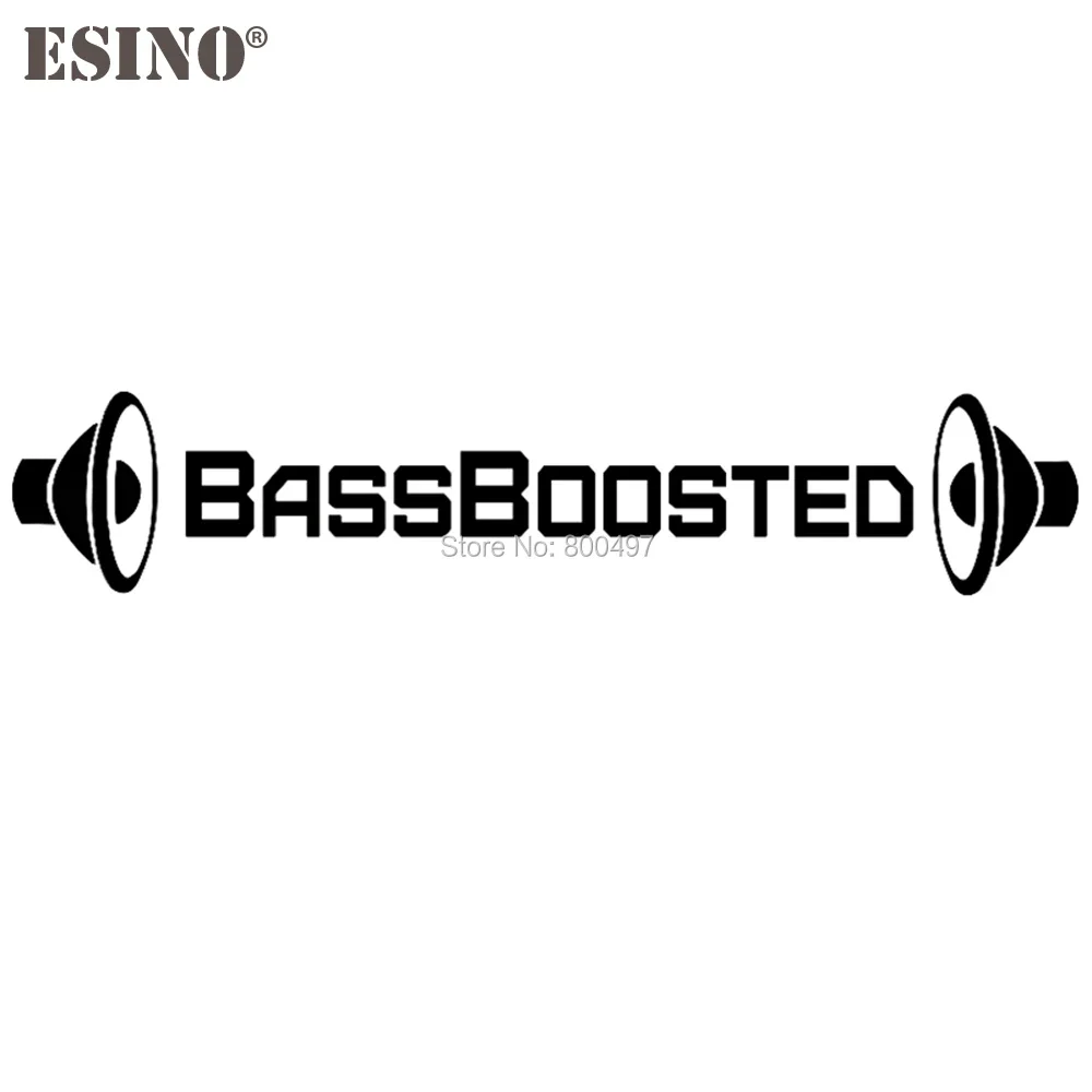 Funny Bass Boosted Vinyl Car Stickers PVC Carving Decals for Auto Body Styling Decor