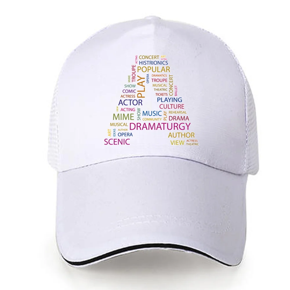 Summer Women Men Mesh Baseball Cap Solid Snapback Label Stick Sunhat Text Letter Print Outdoor Breathable Hip Hop Baseball Hats