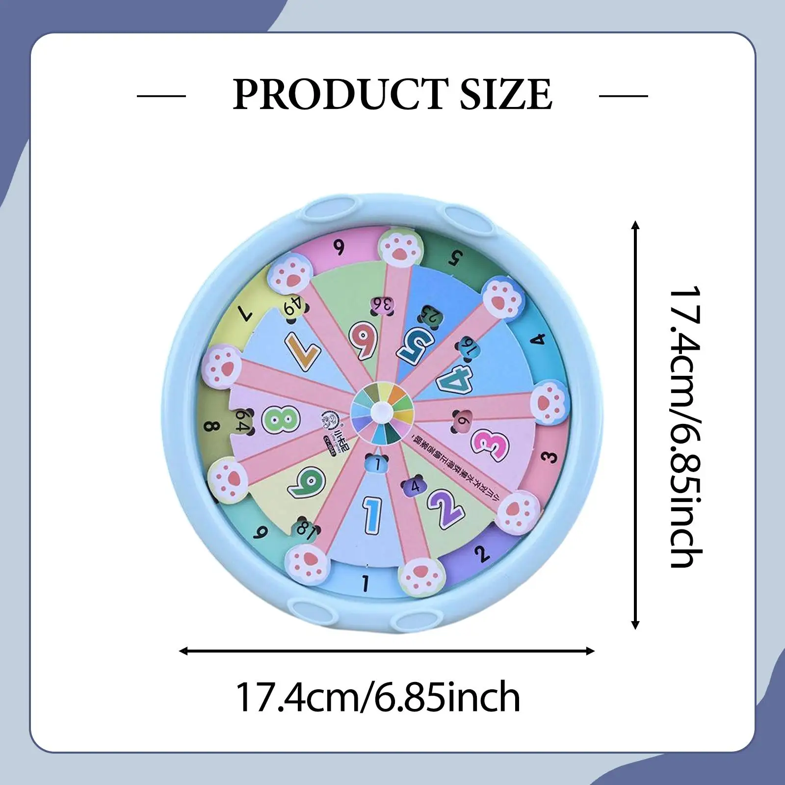 1-9 곱셈 턴테이블 장난감 소년용 쉬운 읽기 여행용 회전 휠 장난감