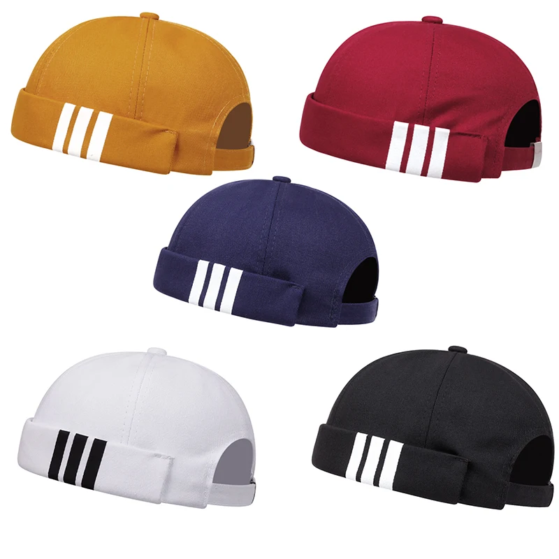 

2024 New Fashion Stripe Printing High Quality Beanie Hat Retro Sailor Hats Outdoor Sun Men Woman Cap Adjustable Fishing Cap