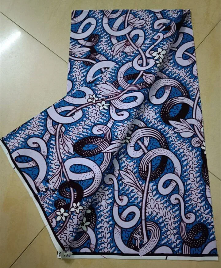 Classical hollandia Original Real African Wax Fabric From Holland Ankara Block Prints Pagne Africa Dress 100% Cotton 6 yards