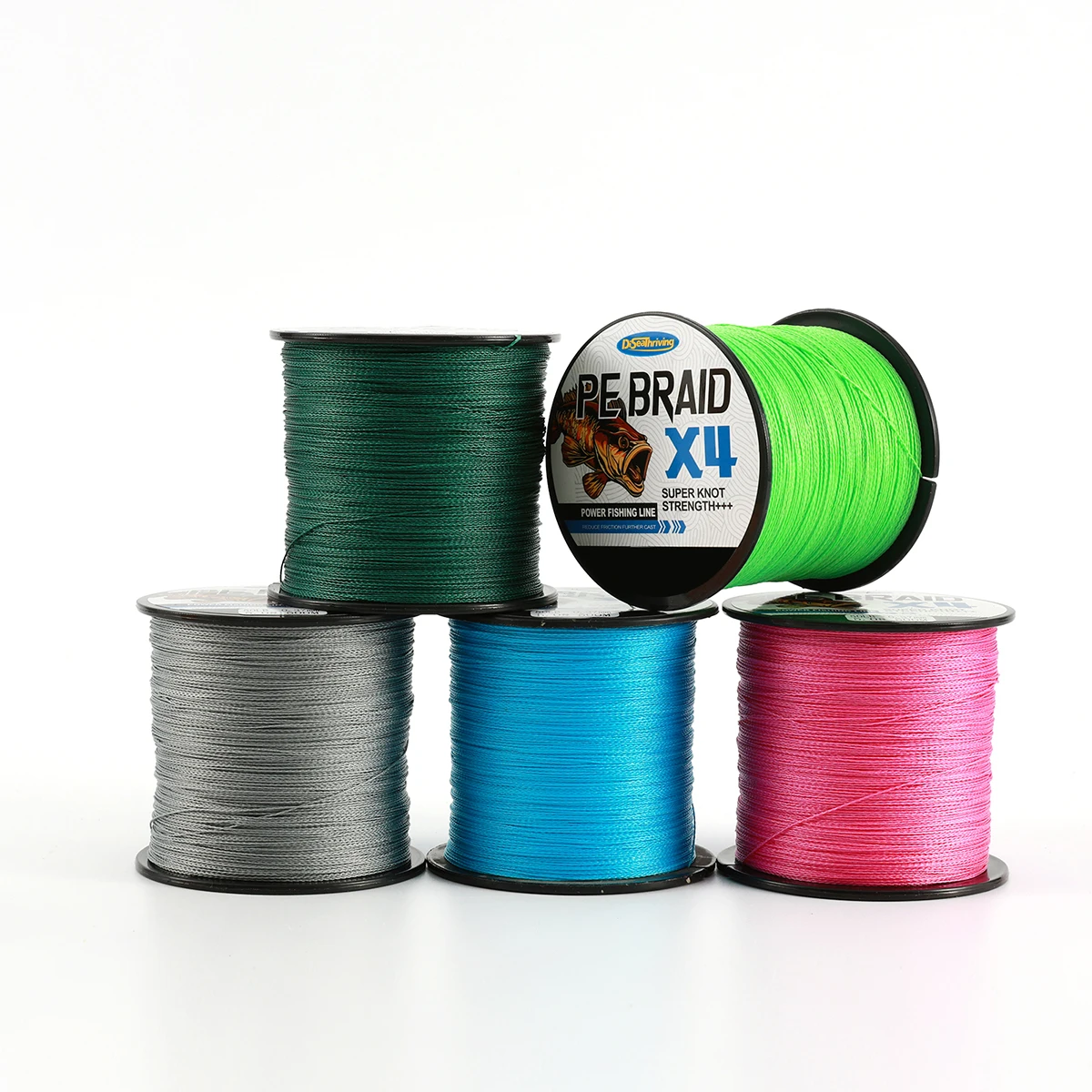 

Плетеная леска — сверхпрочная — устойчивая к истиранию — без растяжения, 4 нити, более сильная мультифиламентная оплетка из полиэтилена 500 м, 6LB-60LB