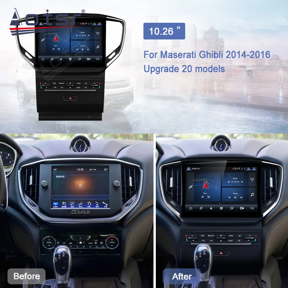 

For Maserati Ghibli 2014-2016 Android Car Radio 2Din Autoradio Stereo Receiver GPS Navi Multimedia Vedio Player Head Unit Screen