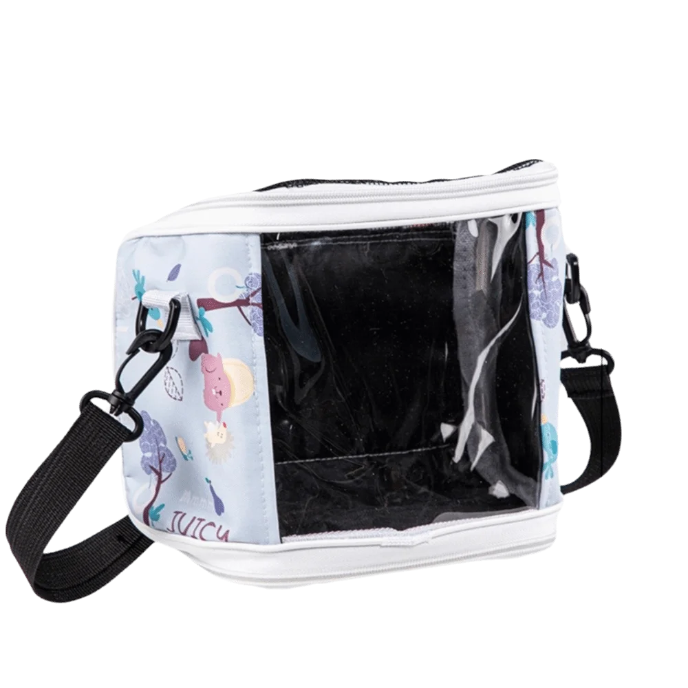 Transparent View Guinea Pig Carry Bag Large Space Detachable Pet Outdoor Bag Breathable Adjustable Straps Bird Travel Bag