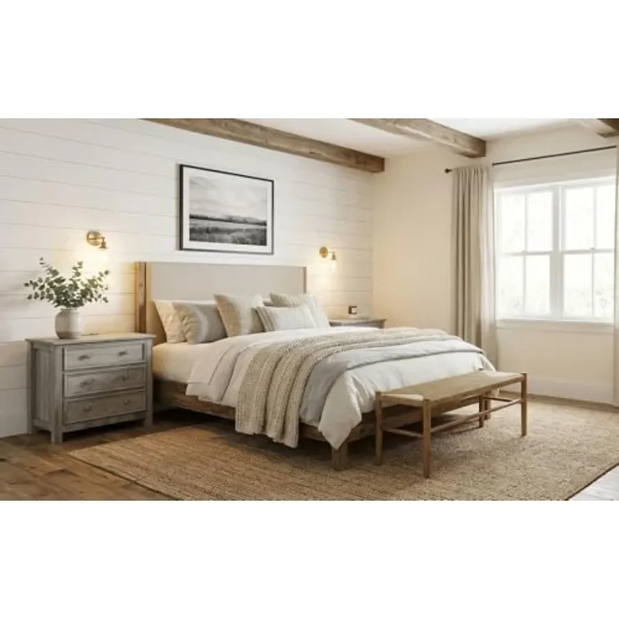 Set of 2 Large Nightstand with Charger Station, 27