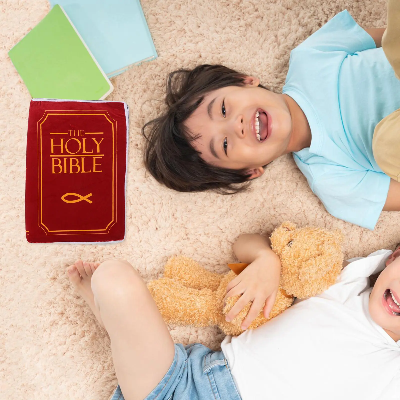 

Bible Book Style Pillow Premium Soft Decorative Throw Cushion for Living Room Bedroom Faith Themed Home Decor Comfortable Pillow