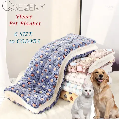 Thick Dog Bed Soft Fleece Mat Qsezeny