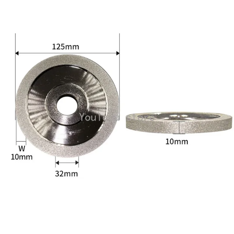 125MM/150MM CBN Diamond Grinding Wheel Ceramic Tungsten Steel Milling Cutter Special Sharpening Tool Alloy Parallel Emery Wheel