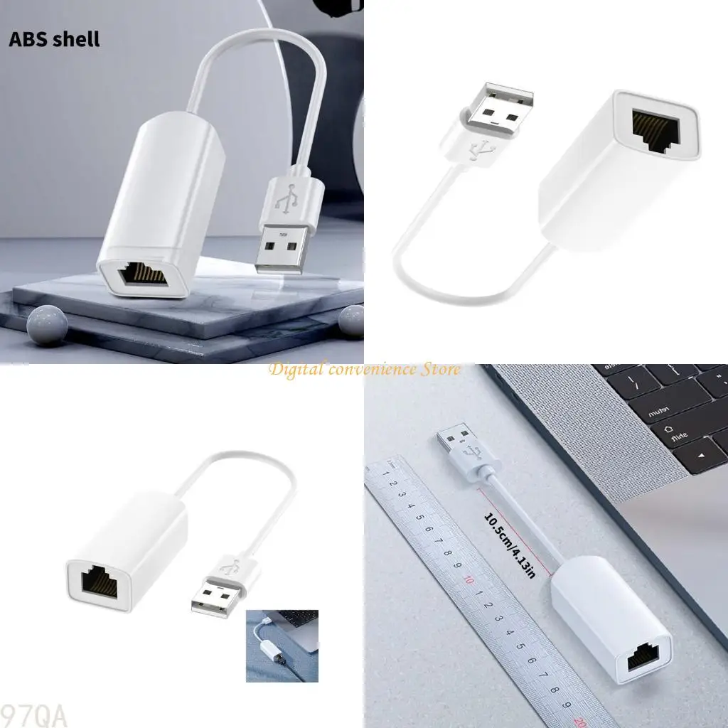 

97qa USB 2.0 к Ethernet Adapter USB 2.0 до RJ45 Ethernet LAN Adapter Adapter