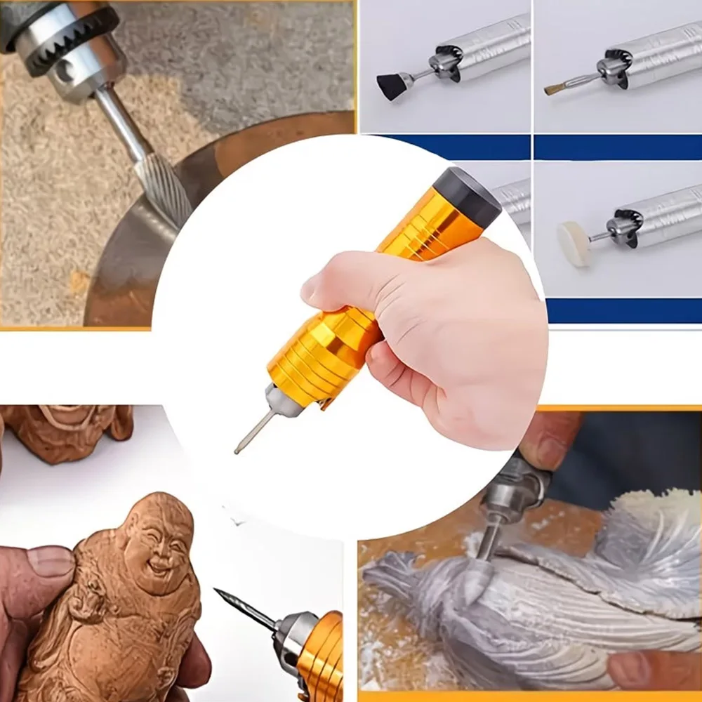 1PCS Universal Rotary Jewelry Polishing Handpiece Quick Change Chuck 2.35mm 4mm 6mm for Burs Bits DIY Craft Grinding Repair Tool