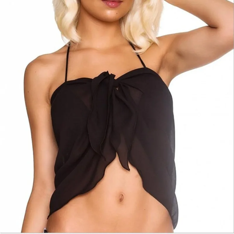 Gonna pareo da spiaggia corta da donna Gonna avvolgente in chiffon Copricostume da bagno