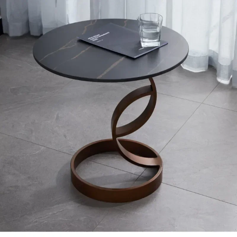 Sincerely Scandinavian Rock Slab Corner Simple Light Luxury Small Round Table Small Household Small Tea Table Furniture