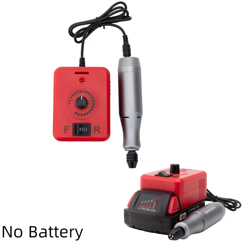 For Milwaukee 18V Li-ion Battery Series Portable Mini Grinder Engraver Pen Adapter with Accessories DIY Set（No Battery）
