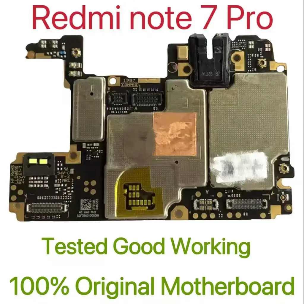 Global Version Original Unlocked Motherboard for Redmi note 7 Pro Tested Circuit Plate Main Logic Board for Redmi note 7 Pro