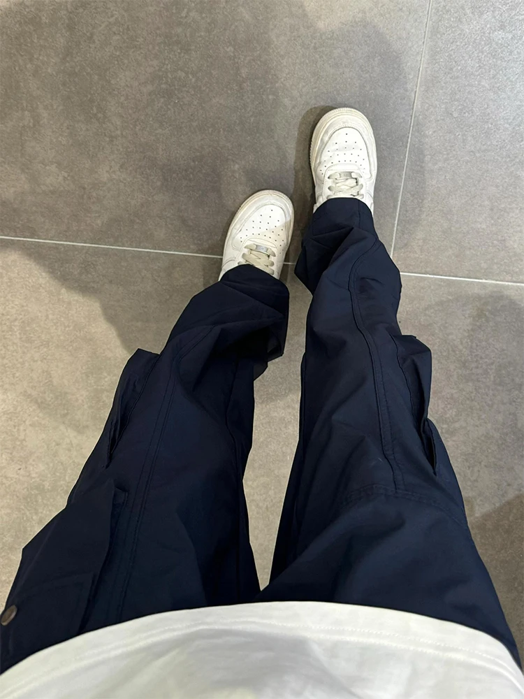 

k Blue American Sle Work Pants Men's Spring Straight Cut Qui Dry Outdoor Sports Climbing Trousers Multiple kets