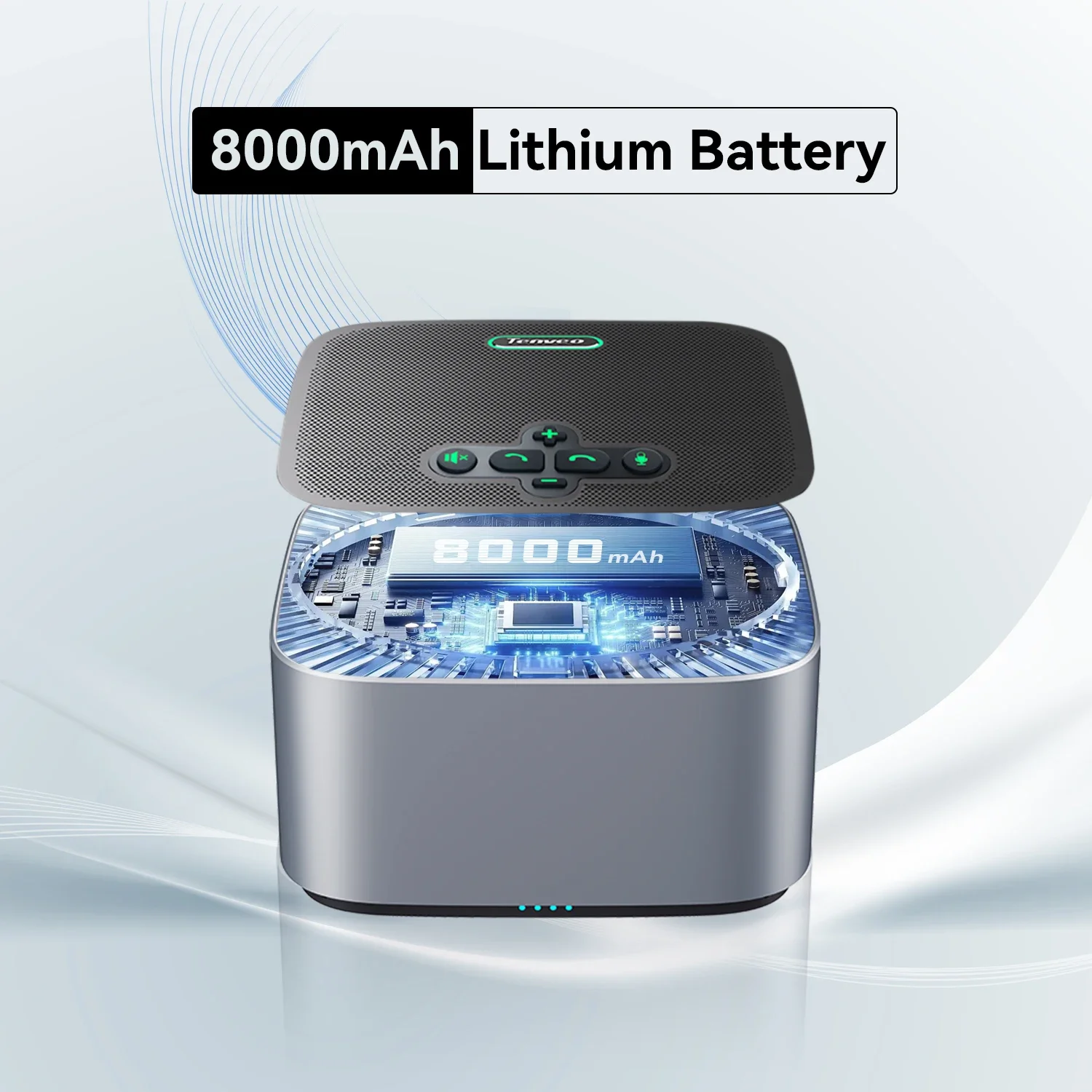 ميكروفون Tenveo 360 مع POE/USB، 6 قطع متتالية، لاقط 3 أمتار للصوت الشفاف #1