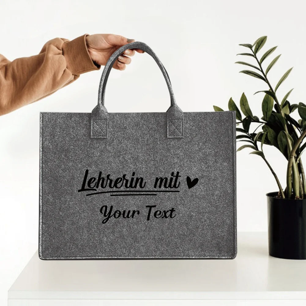 

Сумка-тоут с индивидуальным дизайном, вместительная женская сумка из войлока, сумка через плечо - городская сумка-кроссбоди, сумка для покупок и хранения.