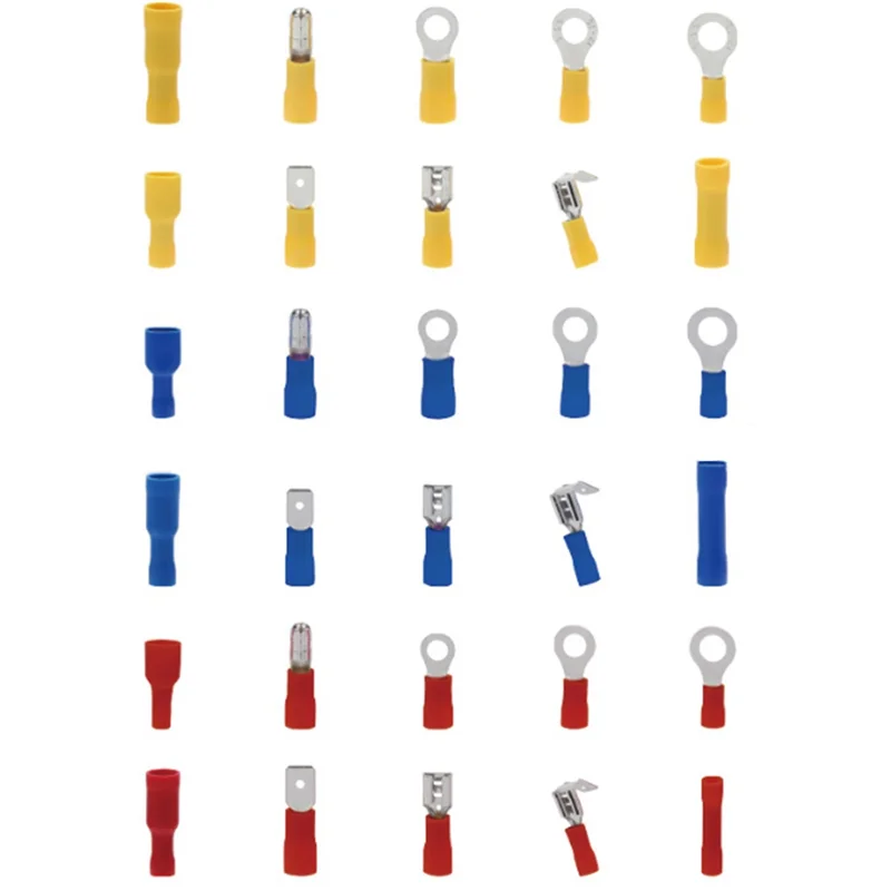 BAAG-1200Pcs Wire Connector Insulated Electrical Wire Terminals Wire Crimp Connector Ring Spade Butt Connector Waterproof Kit