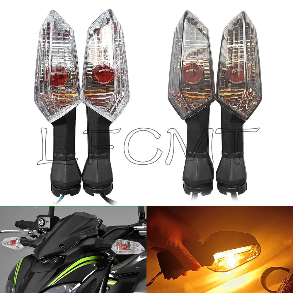 Front Rear Turn Signal Light Indicator Flasher Lamp Fit for Kawasaki Z250 Z300 Z750 Z800 Z1000 KLE Versys 1000 650 ER-6N ZRX1200