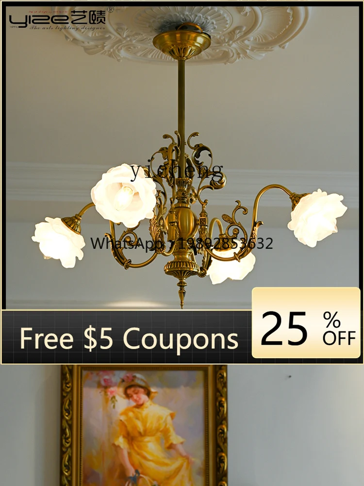 

All-Copper Chandelier Chinese Ancient Style Dining Room Chandelier Vintage Classical Living Room Bedroom Romantic Chandelier