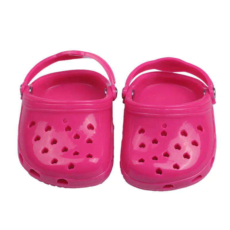 8 colores zoccoli da giardino bambola Crocs scarpe per neonato 43 CM 18 pollici bambola americana la nostra generazione ragazza giocattolo Nenuco