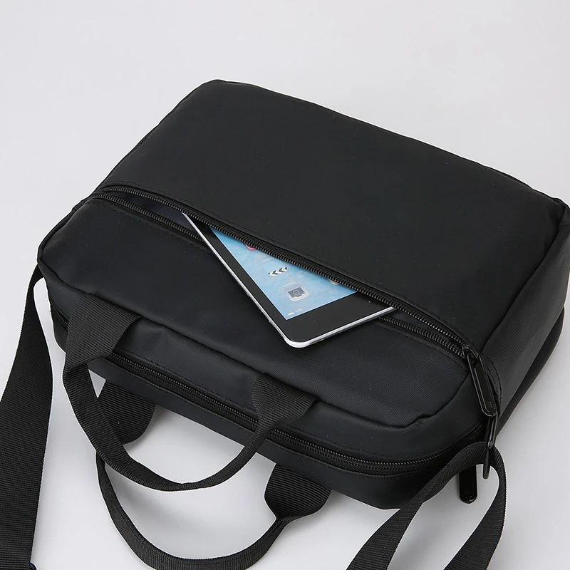 حقيبة رجالية ذات سعة كبيرة، حقيبة كتف مفردة، مقاومة للماء ومقاومة للاهتراء، جيوب متعددة للأعمال التجارية