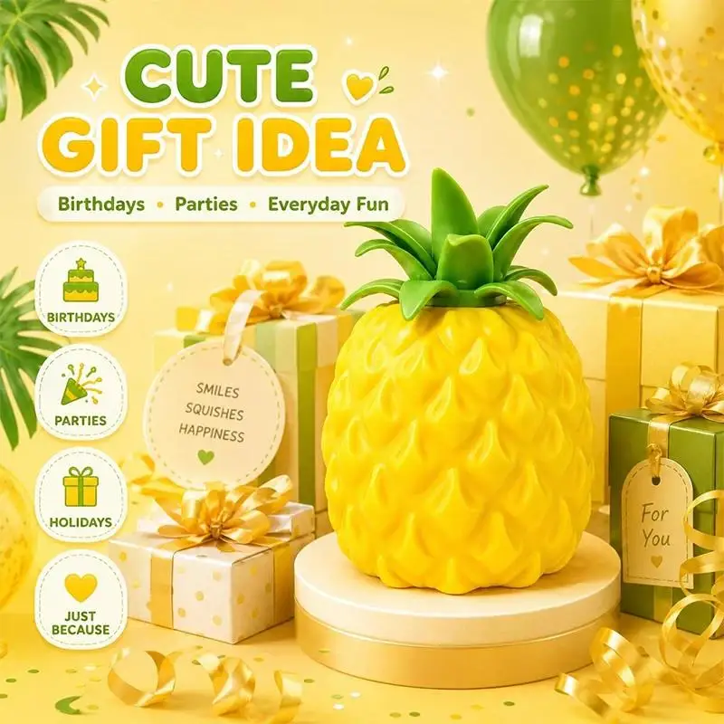 Pineapple Squishy Soft Moldable Slow Rise Sensory Stress Relief Relax Asmr Creative Gift For Party Favor Daily Accessories