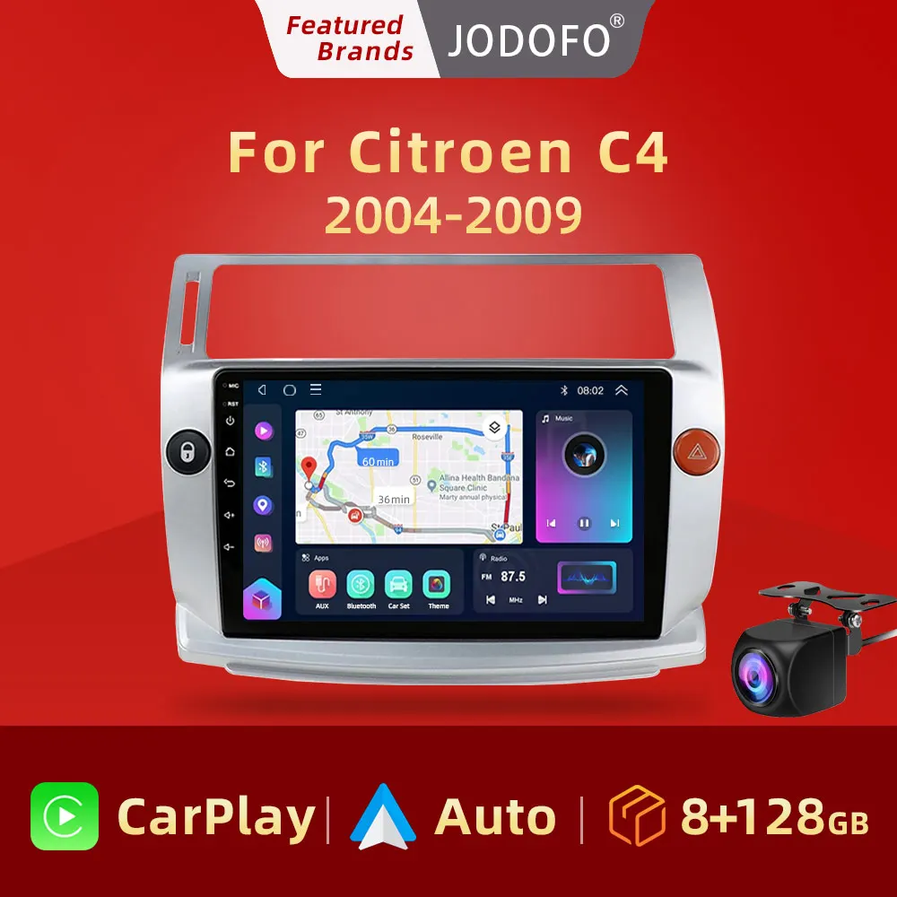 

For Citroen C4 C-Triomphe C-Quatre 2004 2005 2006 2007 2008 2009 2Din Car Radio Multimedia Video Player GPS Android 2din CarPlay