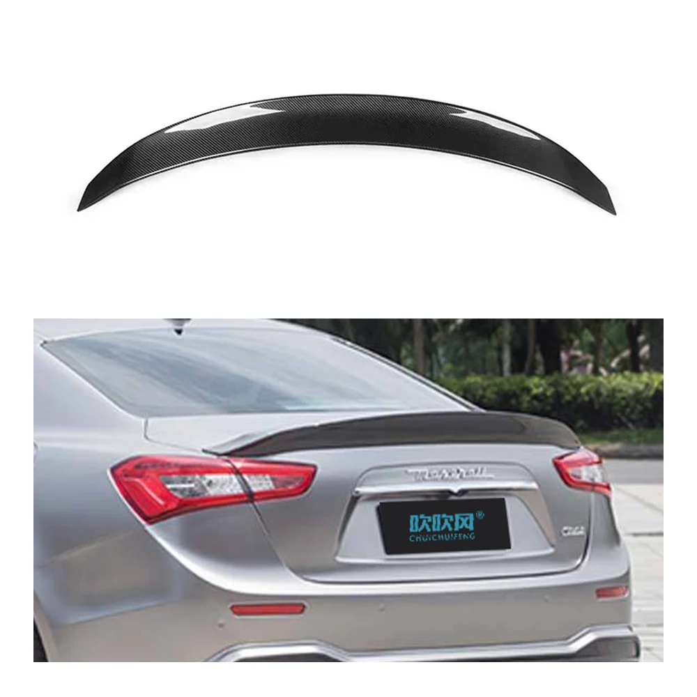 NEW Carbon Fiber Ducktail BodyKit Rear Trunk Spoiler Wing for Maserati Ghibli 2014 - 2018