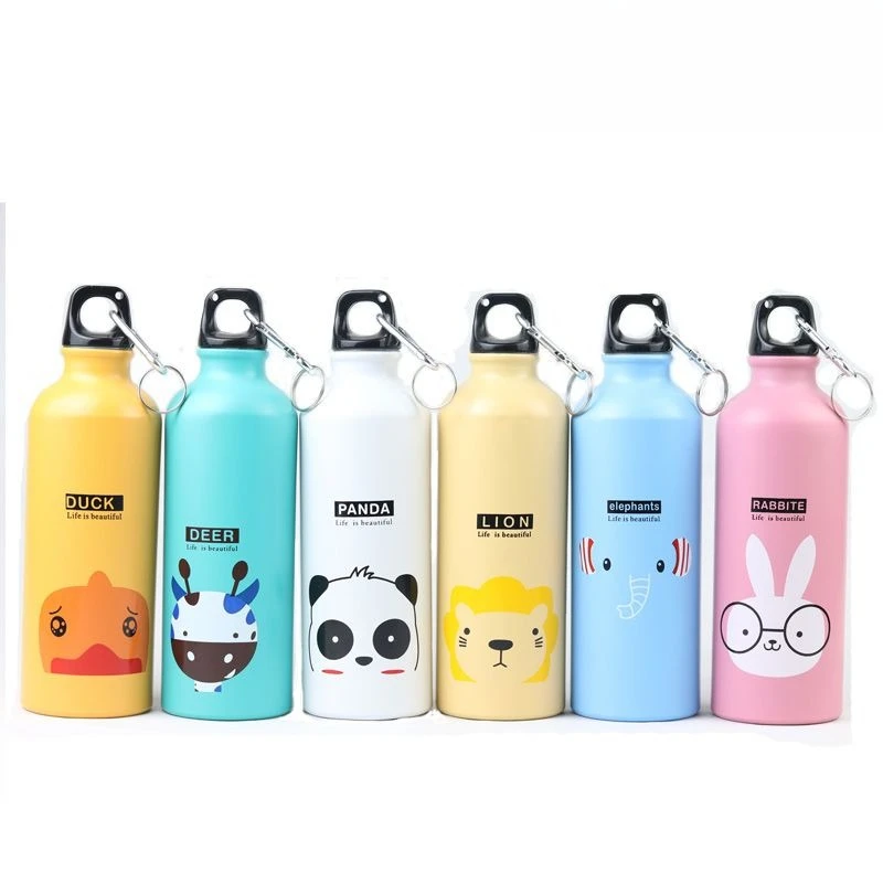 Cartoon Children's Water Cup, Aluminum Sports Water Bottle Gift, Cute Environmentally Friendly Drinking Cups, Mountaineering Pot