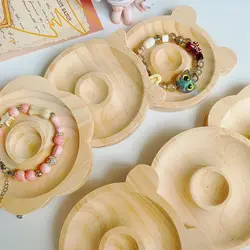 1pc DIY Wooden Beading Design Board Suitable For Jewelry Making Bracelets Necklaces Crafts Tray Practical Display