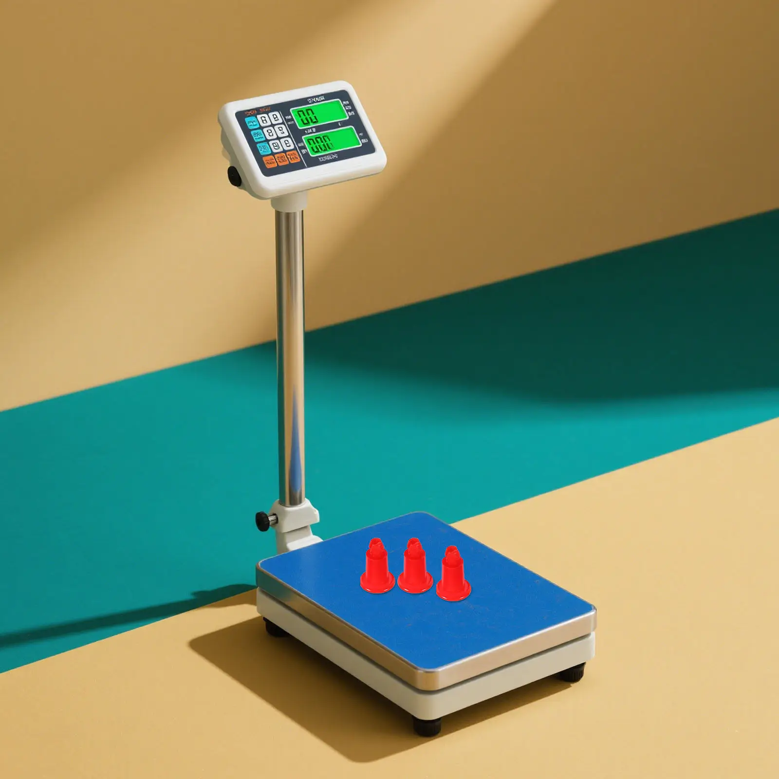 10Pcs Electronic Scale Accessory Red Footrest Universal Foot Stand Stable Support Leveling Feet Weighing Pan Replacement