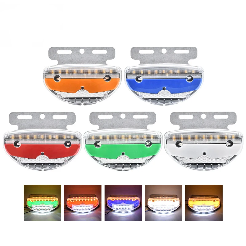 

4pcs 24V LED Truck Edge Lights Flowing Turn Signal Parts Side Marker Multi-Color Red Yellow Blue Green White Trailer Accessories